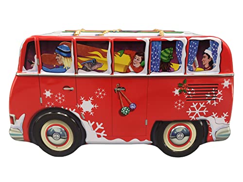 stylebox Blechdose Keksdose Deko Box Winter Camper Schneeflocke für Weihnachtskekse Schokolade-Pralinen Aufbewahrung, ca. 23x12,5x11 cm Volumen: 2,1 L von stylebox