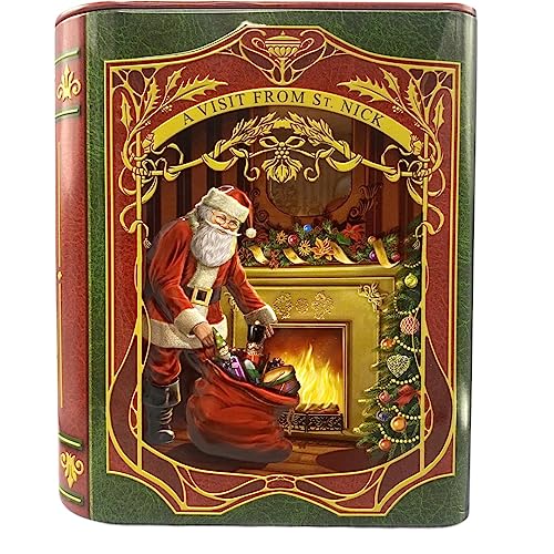 stylebox Blechdose in Form eines Weihnachsts-Buches Kleine Buchdose St. Nick rot/grün Keksdose Deko-Box Retro-Dose Aufbewahrung, ca. 15 x 6/8.5 x 17.5 cm, Volumen: 1,5 l stylebox Blechdose in Form eines Weihnachsts-Buches Kleine Buchdose St. Nick rot/grün Keksdose Deko-Box Retro-Dose Aufbewahrung, ca. 15 x 6/8.5 x 17.5 cm, Volumen: 1,5 l von stylebox