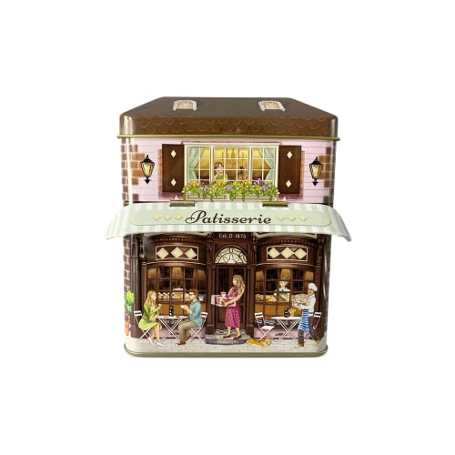 stylebox Dekorative Keksdose Stadthaus 12 x 7,5 x 15 cm, Volumen 1000 ml von stylebox
