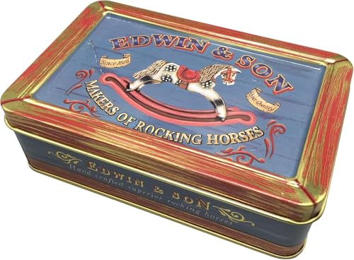 stylebox Kleine Nostalgische Rechteckdose Edwin & Son Keksdose Deko-Box Aufbewahrung, ca. 14,5 x 9 x 5 cm Volumen: 670 ml von stylebox