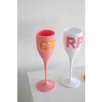 Personalisierte Champagnerkelche/Kunststoff Hennen Plastikgläser Plastikflöten Hen Party Brautjungfer Geschenk Weingläser Hochzeit von stylestuffmelbourne