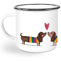 Emaille Tasse, Lgbtq Geschenk, Liebe Ist Für Alle Da, Dackelliebe, Lustige von stypsstudio