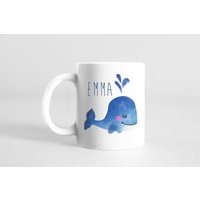Keramiktasse - Wal Namenstasse Kindertasse Tiermotiv Personalisierte Tasse Keramiktasse - Wal Namenstasse Kindertasse Tiermotiv Personalisierte Tasse von stypsstudio