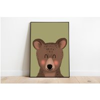 Kinderposter Poster - Bär- Waldtier Bär Tiere Des Waldes von stypsstudio