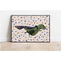 Kinderposter Poster Dino - Dinosaurier Tyrannosaurus Rex Kinderzimmer Bild von stypsstudio