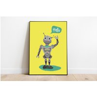 Kinderposter Roboter - Kinderzimmer Bild von stypsstudio