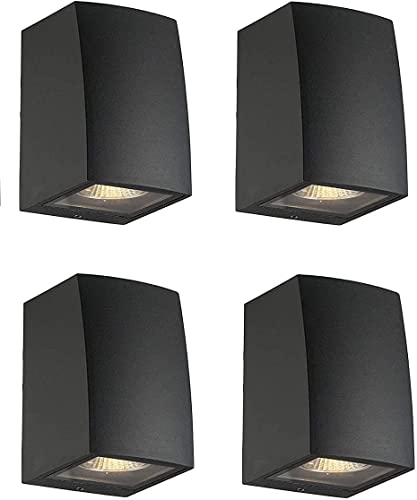 styriaLUX 4 Stück Design Up oder Aluminium Down Aussenleuchte Wandleuchte anthrazit für GU10 Leuchtmittel von styriaLUX