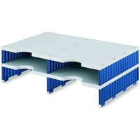 styro Sortierstation DIN C4 4-Fach  grau/blau von styro