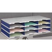 styro Styrodoc Sortierstation DIN C4 9 -Fach grau/blau von styro