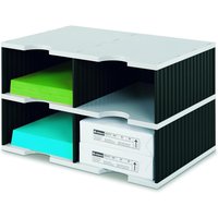 styro Styrodoc Jumbo Grundeinheit Sortierstation DIN C4 4 -Fach grau/schwarz von styro