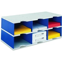 styro Styrodoc Jumbo Grundeinheit Sortierstation DIN C4 6 -Fach grau/blau von styro