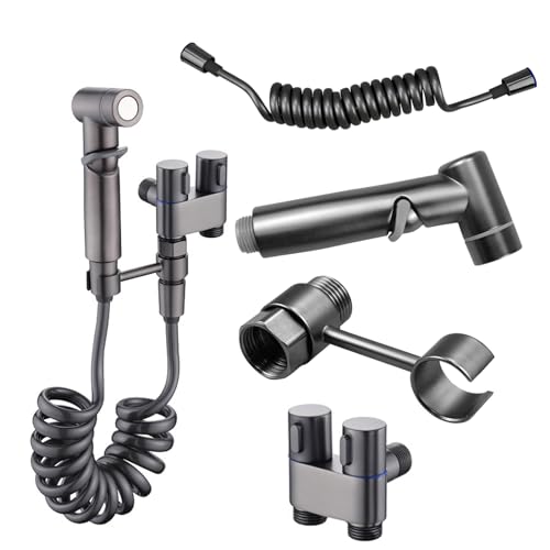 suaywo Bidet Handbrause für Toilette Handbrause Bidet Wasserhahnspender mit 1-in-2-out-Doppelsteuerventil Handbrause Toilette Mit 2m Brauseschlauch Edelstahl Handbrause für Badezimmer und Toiletten suaywo Bidet Handbrause für Toilette Handbrause Bidet Wasserhahnspender mit 1-in-2-out-Doppelsteuerventil Handbrause Toilette Mit 2m Brauseschlauch Edelstahl Handbrause für Badezimmer und Toiletten von suaywo