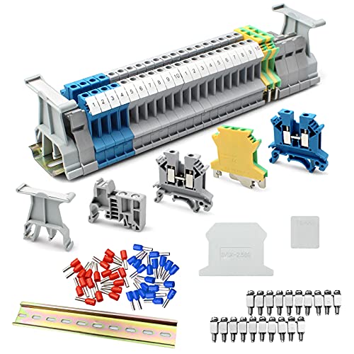 suaywo Durchgangsklemme Kit UK 2,5 Klemmen-Kit Klemmleiste Kit Geeignet für Automatisierungsprojekte, Garage, DIY-Projekte von suaywo