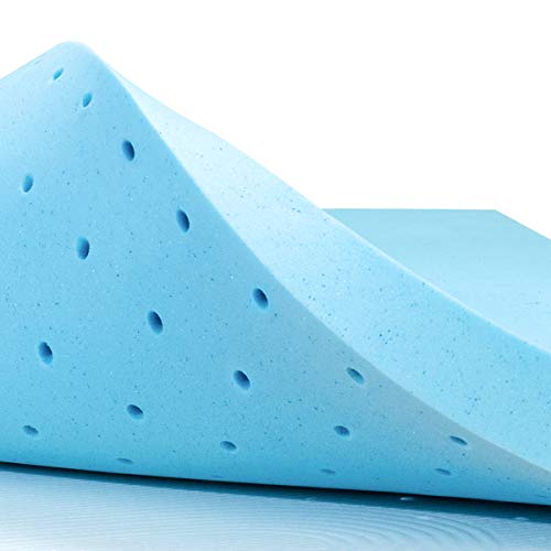 subrtex Matratzenauflage aus Memory-Schaumstoff, King-Size-Bett, 5,1 cm, Gel-infundierter Schaumstoff, Bettauflage für Druckentlastung (150 x 200 x 5 cm) von subrtex