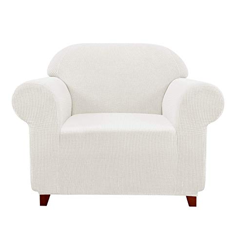 subrtex 1 Stück Sofabezug aus Polyester, elastisch, Sitzbezug, Sofabezug für zu Hause (1-Sitzer, Cream) von subrtex