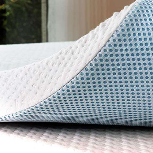 subrtex Topper 90 x 200 cm, 5 cm Höhe Gel Memory Foam Topper H3&H2 hart Matratzentopper mit atmungsaktiver und waschbarem Bezug für Boxspringbett, Wohnwagen und Schlafsofa von subrtex