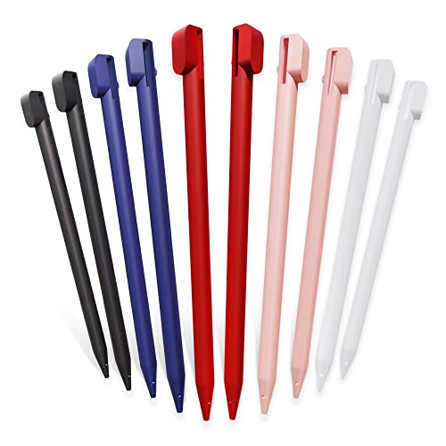 10x Set subtel® Touchpen: Kapazitiver Ersatzstift für Nintendo 2DS Stift Halterung + Bildschirm, Touch Display Eingabestift, Stylus Pen für Touchscreen - Touchstift Bedienstift von subtel