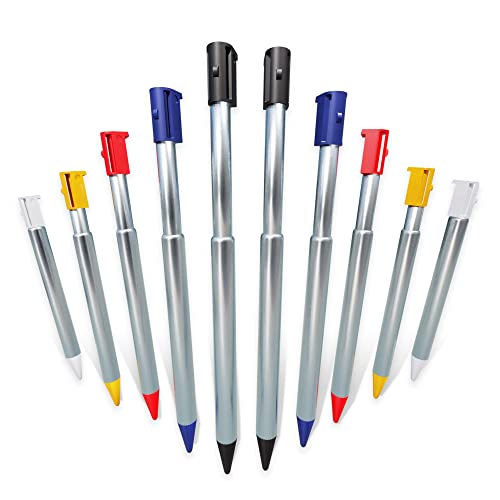 10x Set subtel Touchpen ausziehbar, kapazitiv: Ersatzstift für Nintendo 3DS Stift Halterung + Bildschirm, Touch Display Eingabestift, Stylus Pen für Touchscreen - Touchstift Bedienstift Teleskopstift von subtel