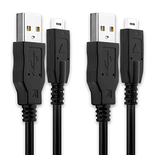subtel 2x K1HA14AD0001 K1HA14AD0003 USB Kabel kompatibel mit Panasonic Lumix DMC-TZ10 TZ6 TZ7 DMC-FZ38 FZ35 FZ45 FZ100 DMC-GH2 GH1 DMC-GF2 DMC-ZS7 ZS3 Kamera Ladekabel 14 Pin Connector auf USB A 2.0 von subtel