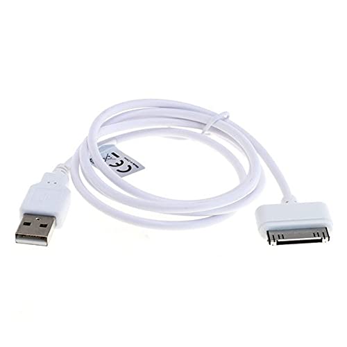 subtel USB Kabel 1m kompatibel mit Apple iPod Mini (1. & 2. Gen.) Nano (1. - 6. Gen.) Touch (1. - 4. Gen.) - MA591G Ladekabel 30 Pin Dock Connector auf USB A 2.0 Datenkabel weiß von subtel