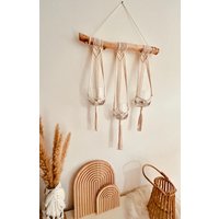 Makramee Windlicht Hängend/ Boho Kerzenhalter/ Wandbehang von suenodeboho