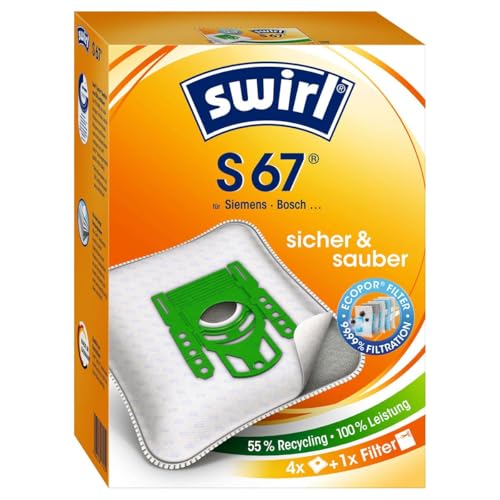 4 Original SWIRL S67 Staubsaugerbeutel für Bosch BBZ 52 AFG von sufe