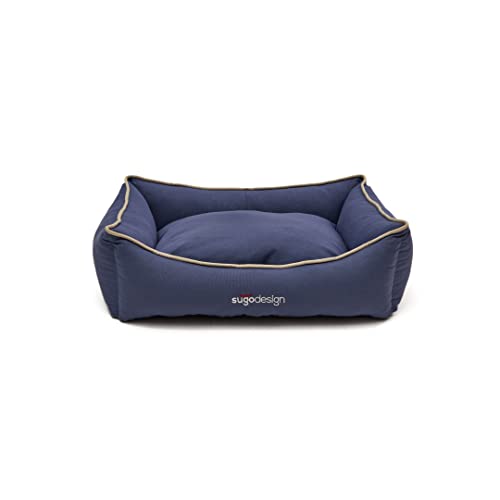 sugodesign Hundebett Wasserabweisend aus Baumwoll-Polyester - Hundekörbchen mit herausnehmbaren Kissen - Hundesofa mit praktischer Tragetasche - 7 Verschiedene Motive - 3 Größen (S/M, L, XL) von sugodesign