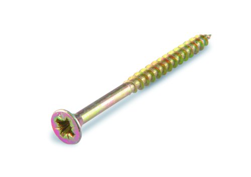 suki 200 Stück Spanplattenschraube Senkkopf 4,0 x 50 mm basic passiviert PZ2 Teilgewinde, 6111033 von suki