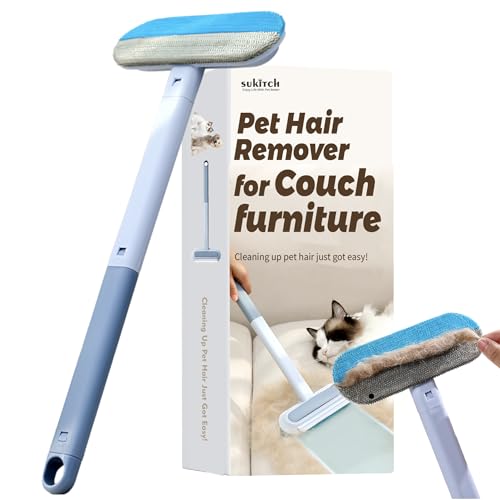 Tierhaarentferner für Couch, grau, 45 cm, langlebig, wiederverwendbar, waschbar, Fusselreiniger für Hunde- und Katzenhaare, sanft zu Möbeln, effektiv auf Teppichen, Kleidung, Bettwäsche Tierhaarentferner für Couch, grau, 45 cm, langlebig, wiederverwendbar, waschbar, Fusselreiniger für Hunde- und Katzenhaare, sanft zu Möbeln, effektiv auf Teppichen, Kleidung, Bettwäsche von sukitch