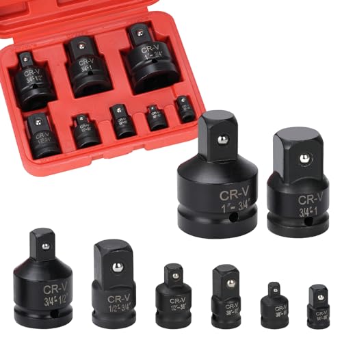 Sukudon Adapter-Satz | 8-tlg. | 1/4" auf 3/8", 3/8" auf 1/4", 3/8" auf 1/2", 1/2" auf 3/8", 1/2" auf 3/4", 3/4" auf 1/2"，1" auf 3/4", 3/4" auf 1" von sukudon