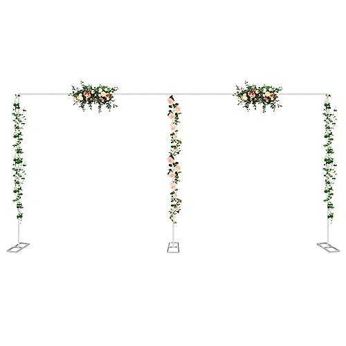 Eckig Ballonbogen Blumenrahmen,Metallrahmen für Hochzeitsbogen, Blumenrahmen,Hintergrund für Party, Events, Dekoration, Fotokabine, Hintergrundständer, Silber,3M×6M von sulckcys