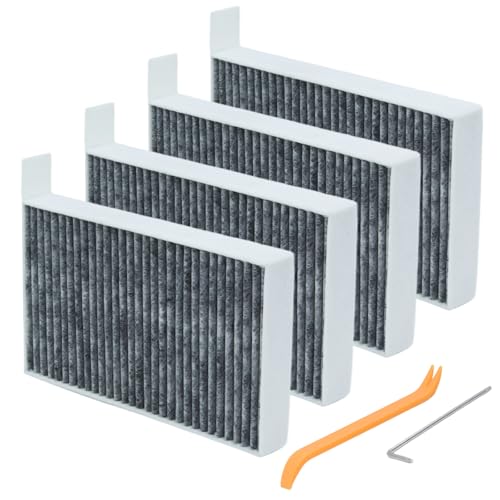 Innenraumfilter Kompatibel mit Tesla Model Y & Model 3 – Ersatz Kabinenluftfilter Aktivkohle, 4er Set für Auto,Grau Innenraumfilter Kompatibel mit Tesla Model Y & Model 3 – Ersatz Kabinenluftfilter Aktivkohle, 4er Set für Auto,Grau von suloea