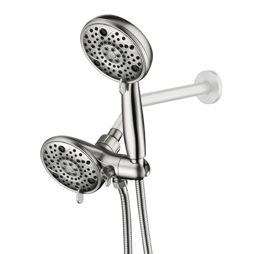 sumerain 3-Wege-Hochdruck-Regenduschkopf mit 2-in-1-Kombination, Edelstahl-Brauseschlauch, gebürstetes Nickel sumerain 3-Wege-Hochdruck-Regenduschkopf mit 2-in-1-Kombination, Edelstahl-Brauseschlauch, gebürstetes Nickel von sumerain