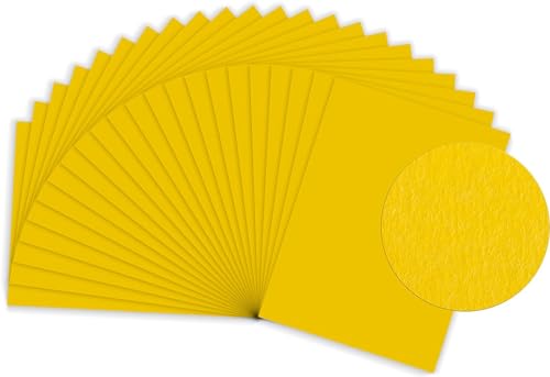 Sumico Bastelkarton DIN A3 50 Bogen I Bastelpapier 220g/m² I dickes Ton-Papier zum Basteln & Malen I Bastel-Pappe umweltfreundlich verpackt I Tonkarton (Gelb) von sumico