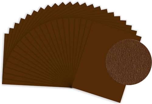 Sumico Bastelkarton DIN A3 50 Bogen I Bastelpapier 220g/m² I dickes Ton-Papier zum Basteln & Malen I Bastel-Pappe umweltfreundlich verpackt I Tonkarton (braun) von sumico