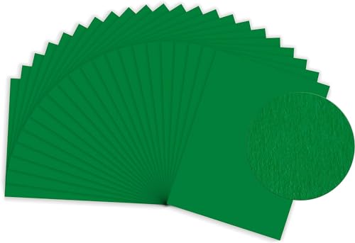 Sumico Bastelkarton DIN A3 50 Bogen grau I Bastelpapier 220g/m² I dickes Ton-Papier zum Basteln & Malen I Bastel-Pappe umweltfreundlich verpackt I Tonkarton bunt für Kinder DYI (Grün) von sumico