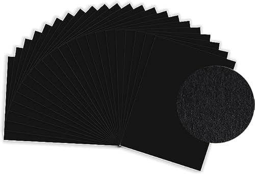 Sumico Bastelkarton DIN A3 50 Bogen grau I Bastelpapier 220g/m² I dickes Ton-Papier zum Basteln & Malen I Bastel-Pappe umweltfreundlich verpackt I Tonkarton bunt für Kinder DYI (Schwarz) von sumico