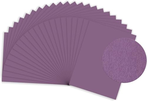 Sumico Tonzeichenpapier 50x70cm 50 Bogen schwarz I Bastelpapier 130g/m² I dickes Ton-Papier zum Basteln & Malen I Bastel-Pappe umweltfreundlich verpackt I Tonkarton bunt für Kinder, DIY (Lila) von sumico