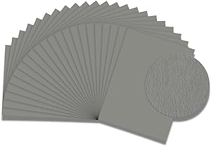 Sumico Tonzeichenpapier DIN A4 100 BogenI Bastelpapier 130g/m² I dickes Ton-Papier zum Basteln & Malen I Bastel-Pappe umweltfreundlich verpackt I Tonkarton bunt für Kinder (Grau) von sumico