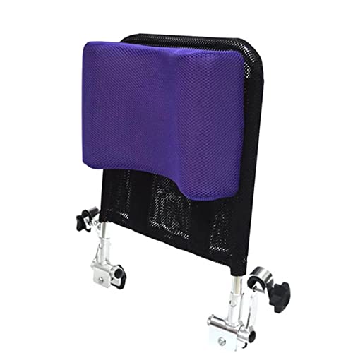 summerr Rollstuhl-Nackenstütze Kopfstütze, verstellbare Rollstuhl-Rückenlehnenpolsterung, Rückenkissen, 40,6–50,8 cm, Rollstuhl-Universal-Zubehör (Farbe: Violett) von summerr