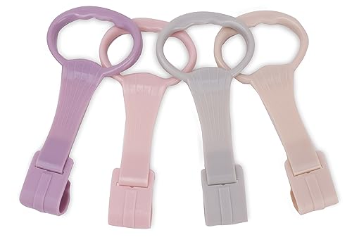 sun baby 4 Stück Ringe für Baby Kinderbetten, Baby Ringe zum befestigen, Babybett Pull Ring, Abnehmbarer Handringe Geeignet für die Meisten Reisebett Baby, Kinderreisebett (Rosa Schattierungen) von sun baby