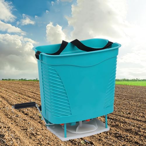 Handkurbel-Sämaschine, Düngerstreuer, verstellbares Riemendesign, gleichmäßige Verteilung, handgeführter Streuer für die Landwirtschaft, für die Rasenpflege und Düngerverteilung Handkurbel-Sämaschine, Düngerstreuer, verstellbares Riemendesign, gleichmäßige Verteilung, handgeführter Streuer für die Landwirtschaft, für die Rasenpflege und Düngerverteilung von sunbiaouk