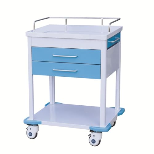 Medizinische Wagen mit Rädern und Schubladen, chirurgischer und pflegerischer Medikamentenwagen, Pflege-Notfallwagen, für Klinik, Krankenhaus, Salon, Labor von sunbiaouk