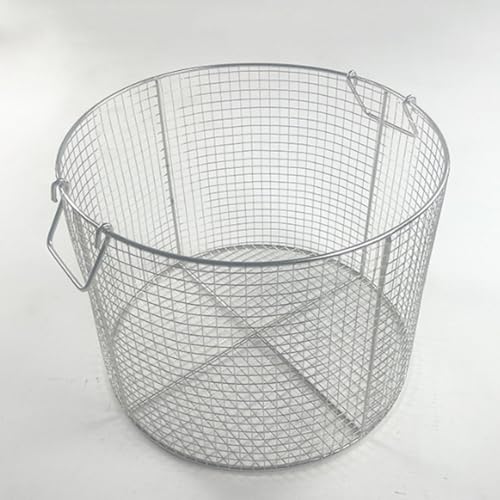Runder Sterilisationskorb aus Edelstahl 304, Instrumententablett und Sterilisationstablett mit perforierten Körben aus Netzgewebe, mit Griffdesign, für Labore(20x20CM) von sunbiaouk