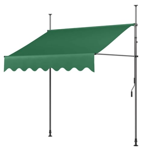 sunbiaouk Manuell einziehbare Markise, stehendes Gartenschutzdach, verstellbare Pergola-Markise, Winkel und Höhe verstellbar, ohne Bohren, für jedes Fenster oder Jede Tür(E,6.6ftx3.9ft) von sunbiaouk