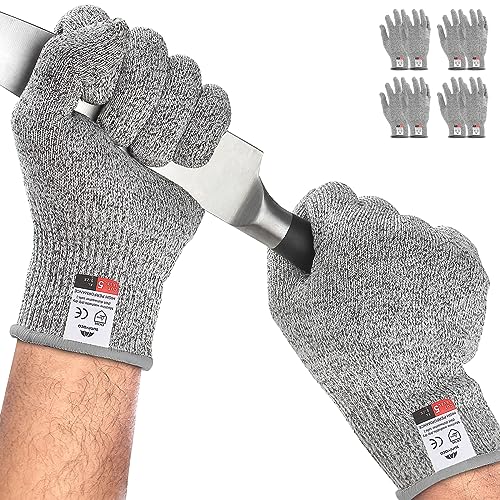 sunivaca Schnittsichere Handschuhe, 4 Paar, Schnittschutzhandschuhe küche, Lebensmittelqualität, Leistungsfähiger Level 5 Schutz, Messerschutzhandschuh EN 388 zertifiziert, größe XL sunivaca Schnittsichere Handschuhe, 4 Paar, Schnittschutzhandschuhe küche, Lebensmittelqualität, Leistungsfähiger Level 5 Schutz, Messerschutzhandschuh EN 388 zertifiziert, größe XL von sunivaca