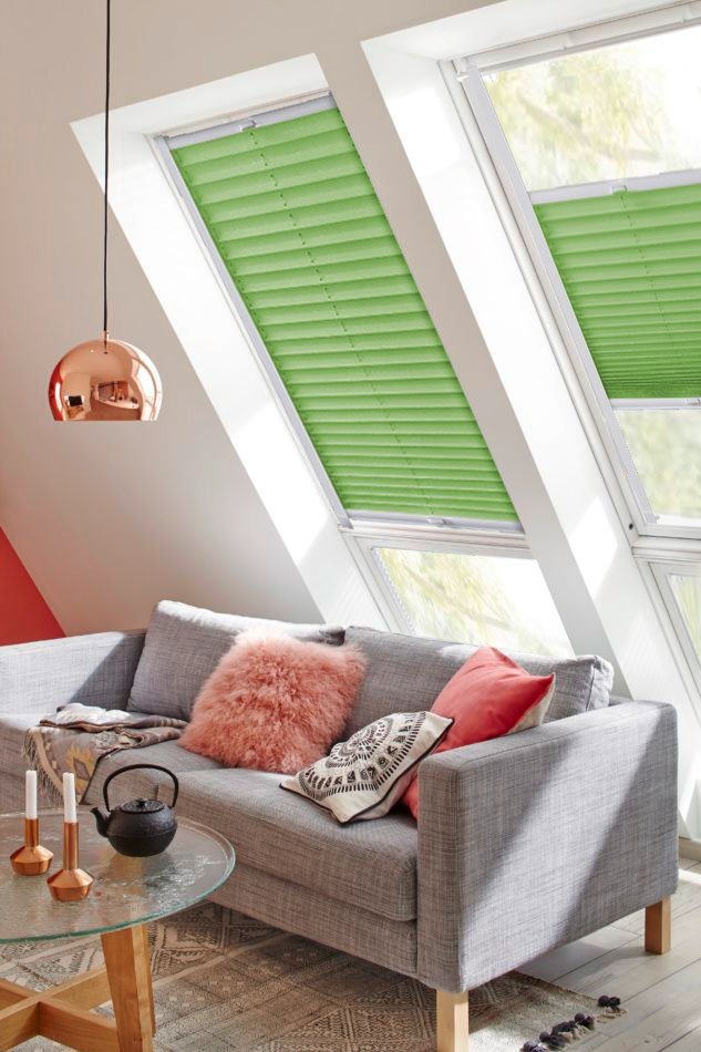 sunlines Dachfensterplissee Classic Style Crepe, Lichtschutz, verspannt, verschraubt, mit Führungsschienen von sunlines