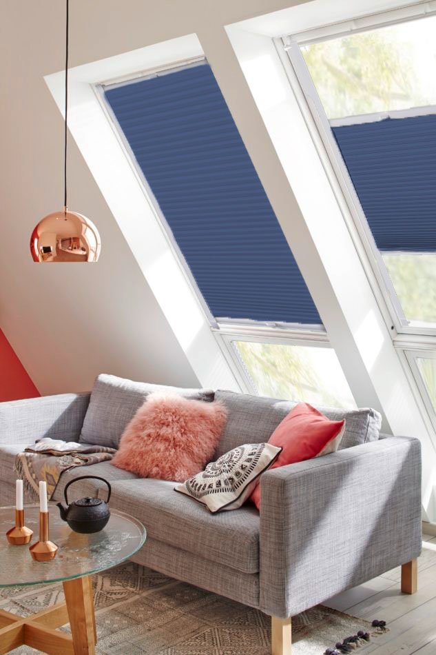 Dachfensterplissee StartUp Style Honeycomb VD, sunlines, abdunkelnd, verspannt, verschraubt, mit Führungsschienen von sunlines