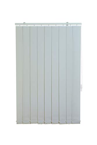 Sunlines HW5101 Vertikaler Lamellenvorhang Fixmaß, Stoff, grau, 150 x 250 cm von Sunlines