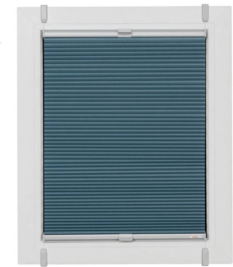 sunlines Wabenplissee One Size Style Honeycomb VD, verdunkelnd, ohne Bohren, verspannt, Klemmfix, Zubehörfarbe grau, zum Klemmen von sunlines